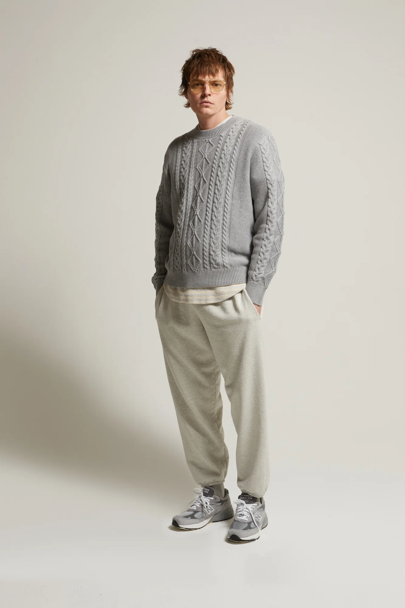 Andre Relaxed Cotton-Cashmere Cable Sweater - Image 3