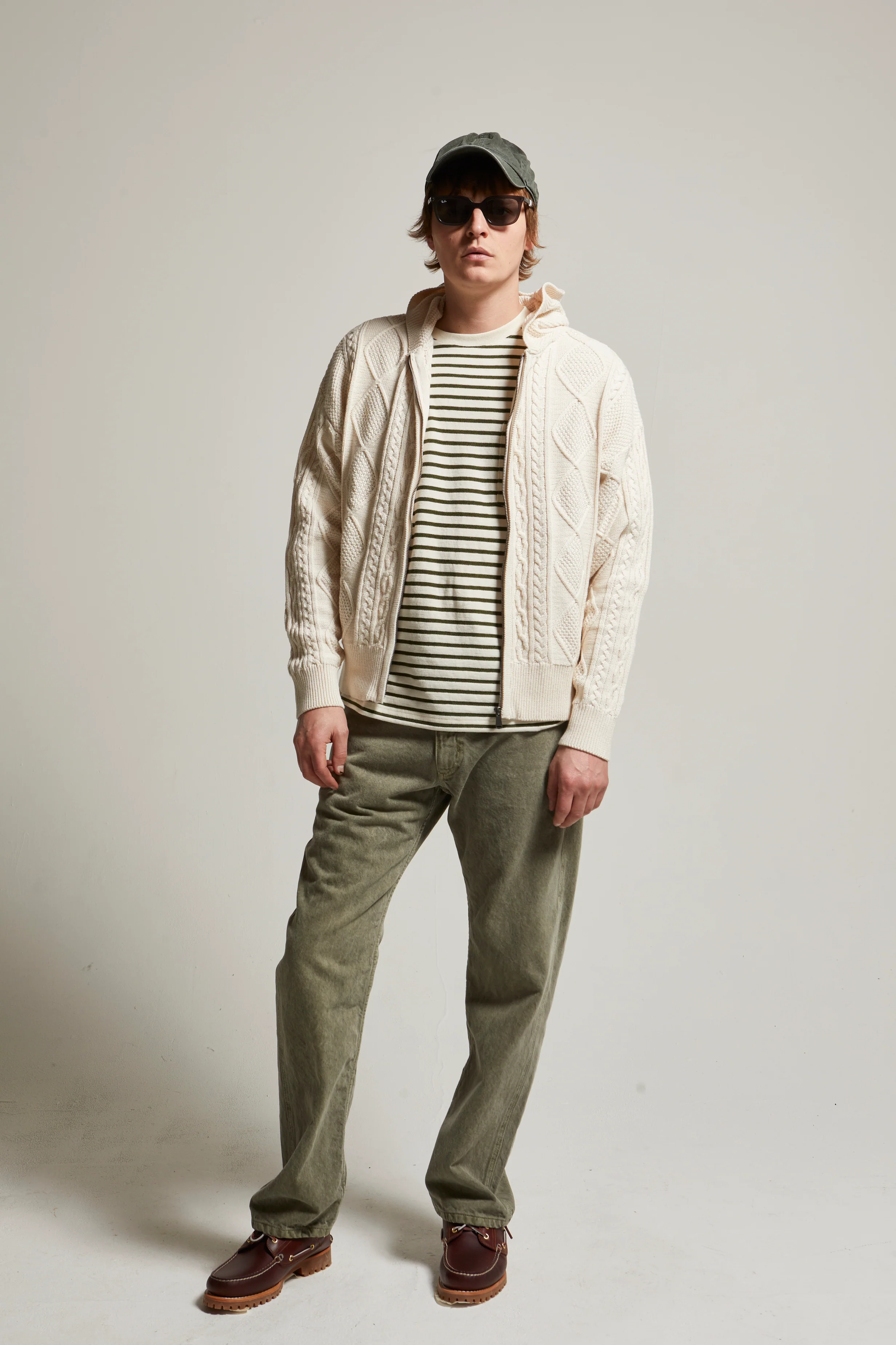 Liam Cotton-Cashmere Zip-Up Cable Sweater - Image 2