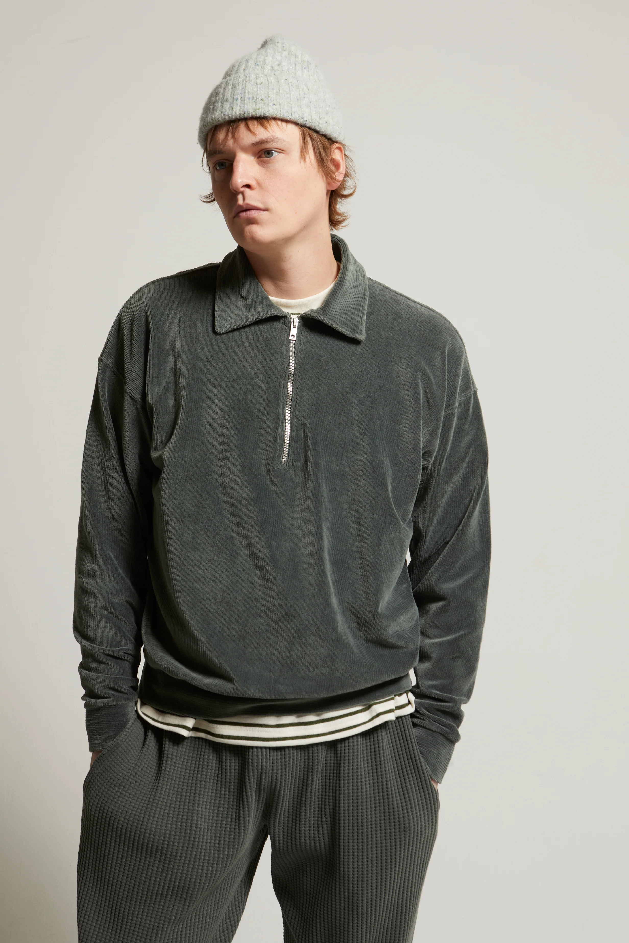 Claude Velour 1/4 Zip - Image 8