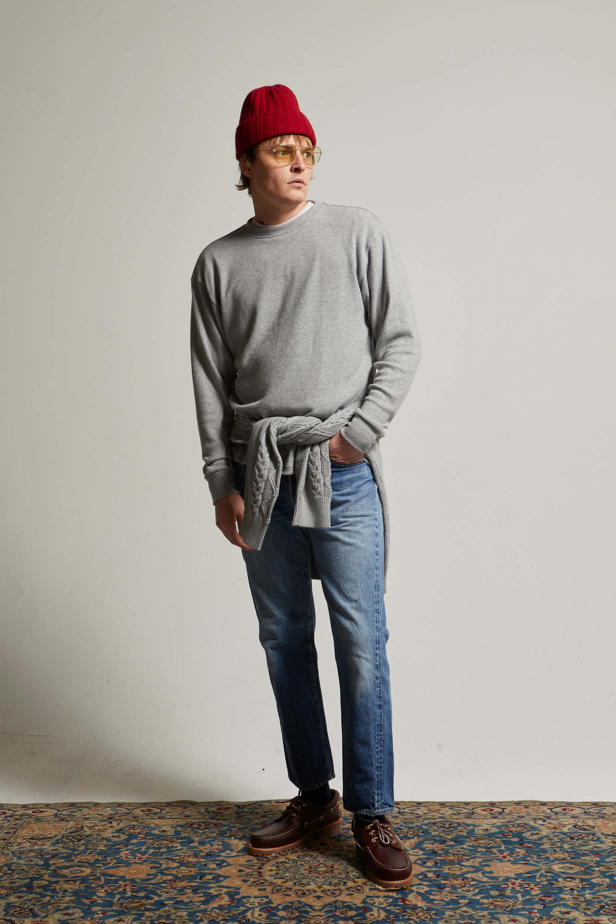 Elio Heather Brushed Fine Sweater Tee - Image 4