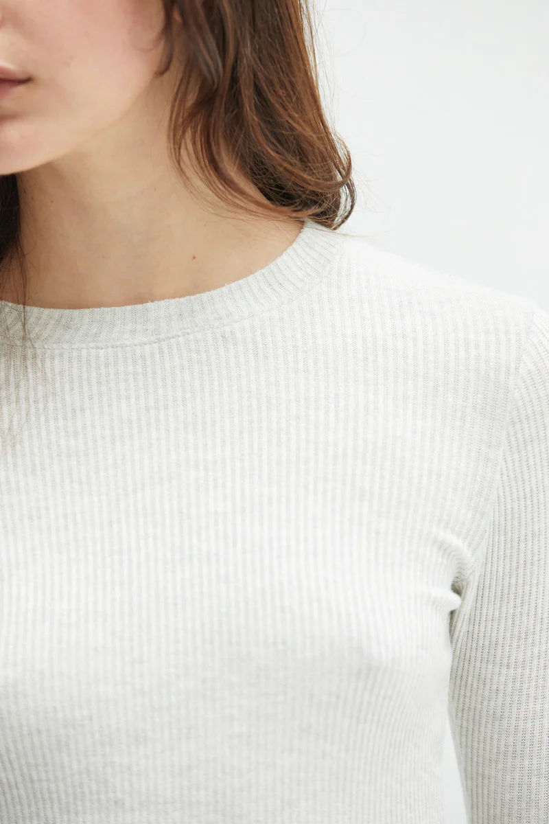 Hannah Ribbed Long Sleeve Tee - Image 4