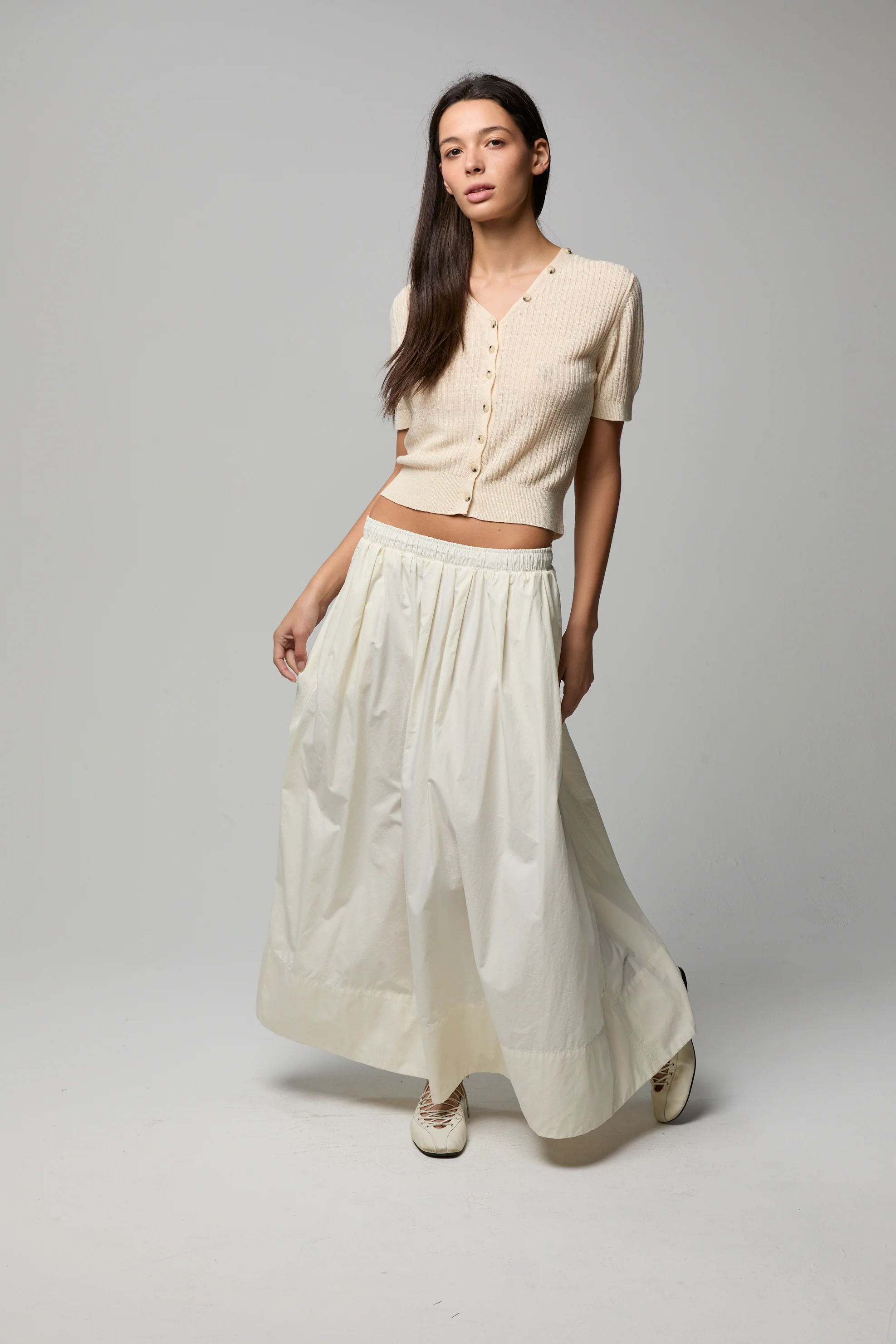 Kate Poplin Pleated Skirt - Image 19