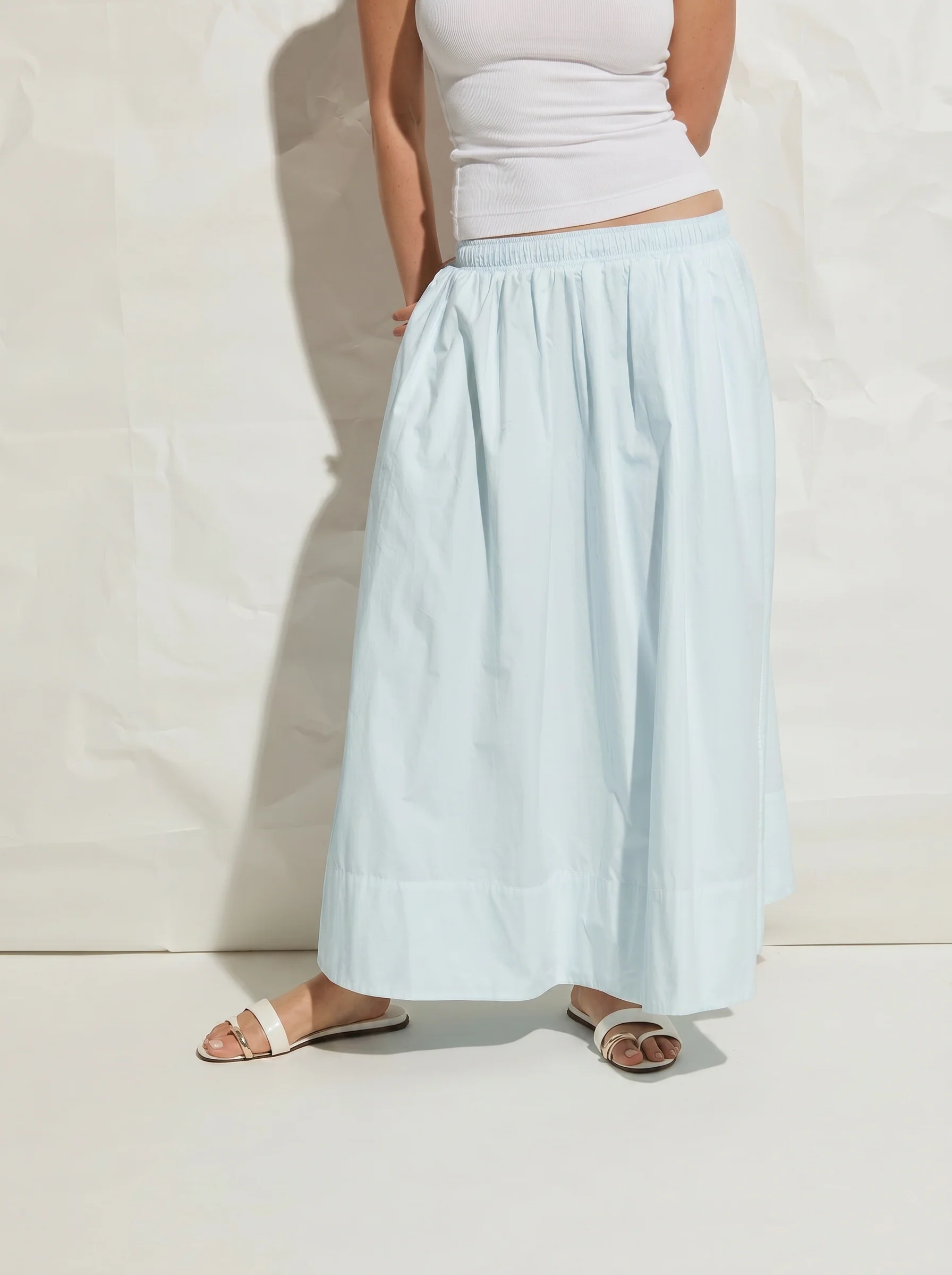 Kate Poplin Pleated Skirt - Image 23