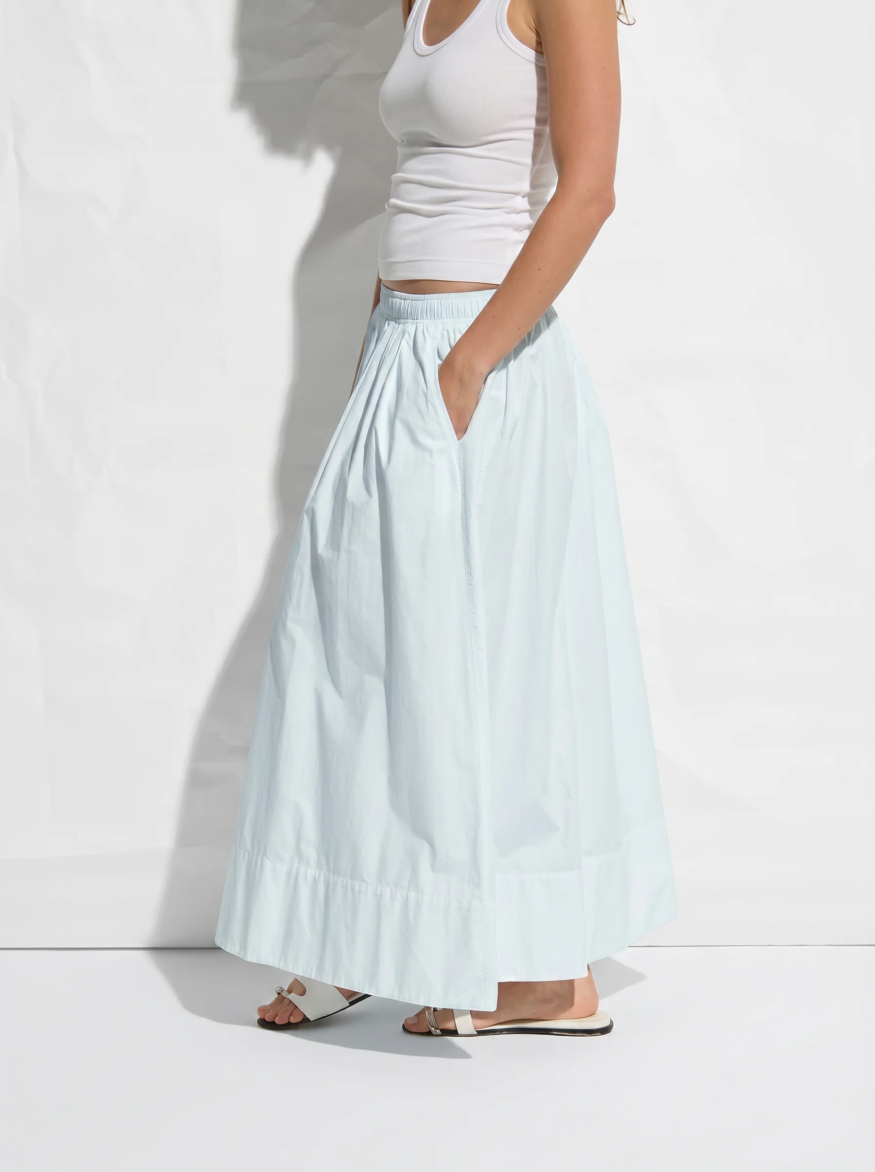 Kate Poplin Pleated Skirt - Image 24