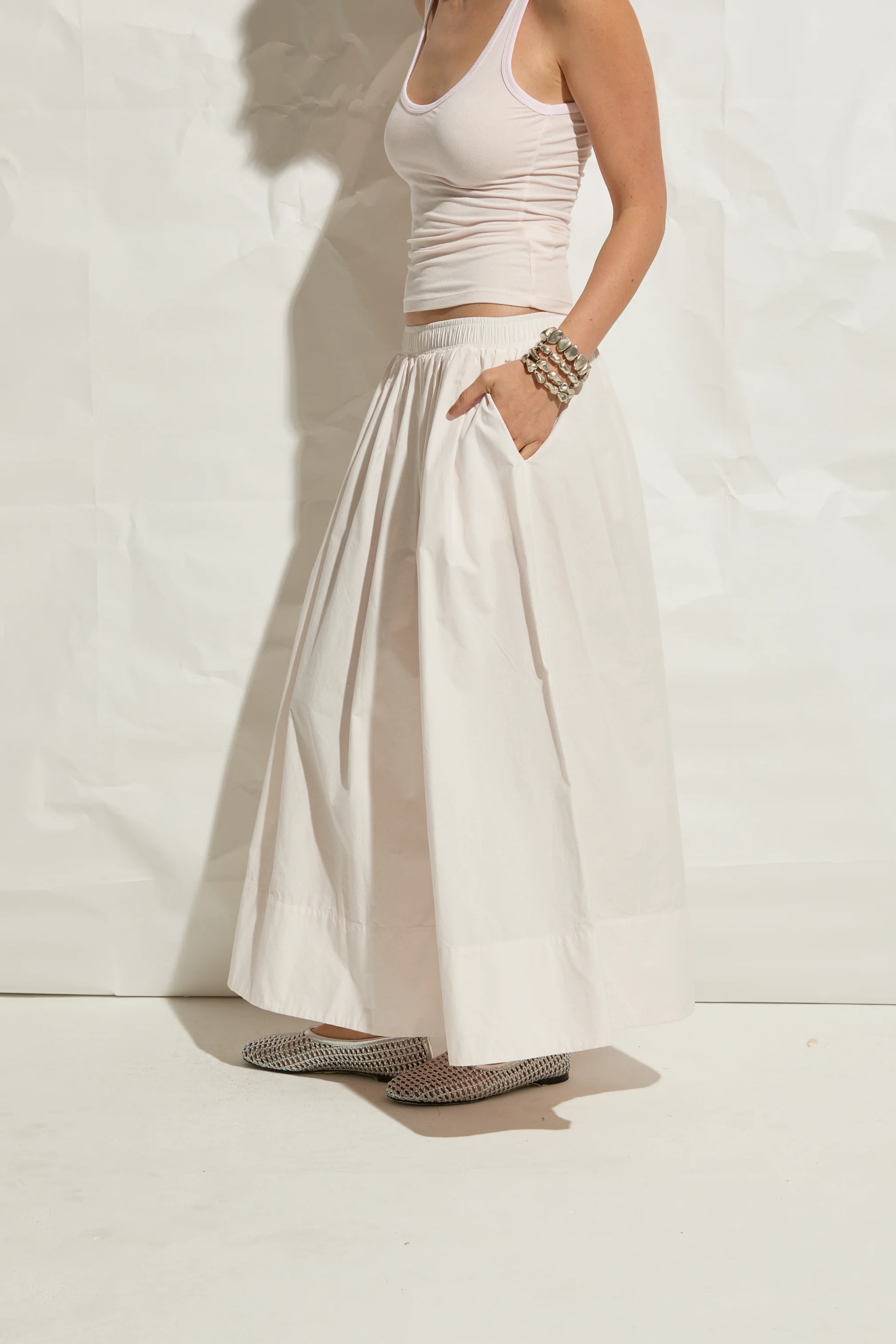 Kate Poplin Pleated Skirt - Image 26
