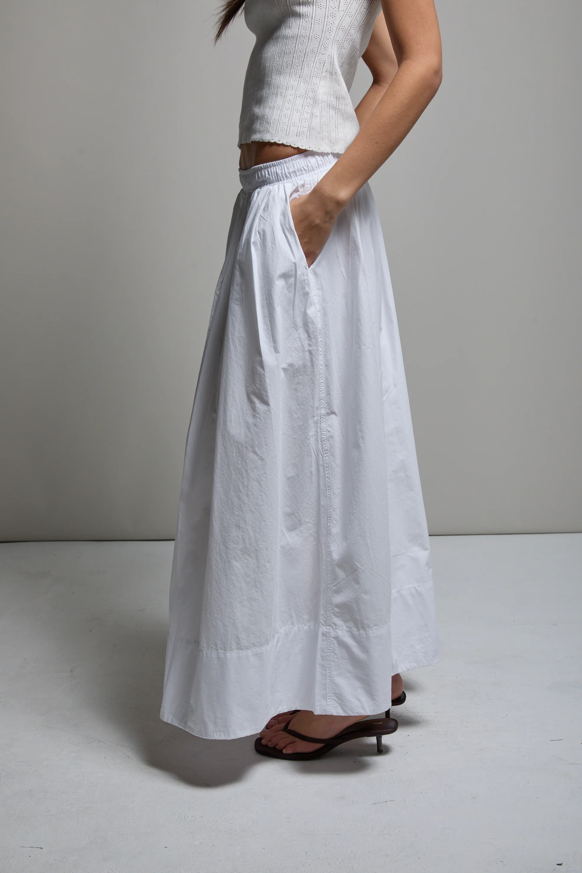 Kate Poplin Pleated Skirt - Image 5
