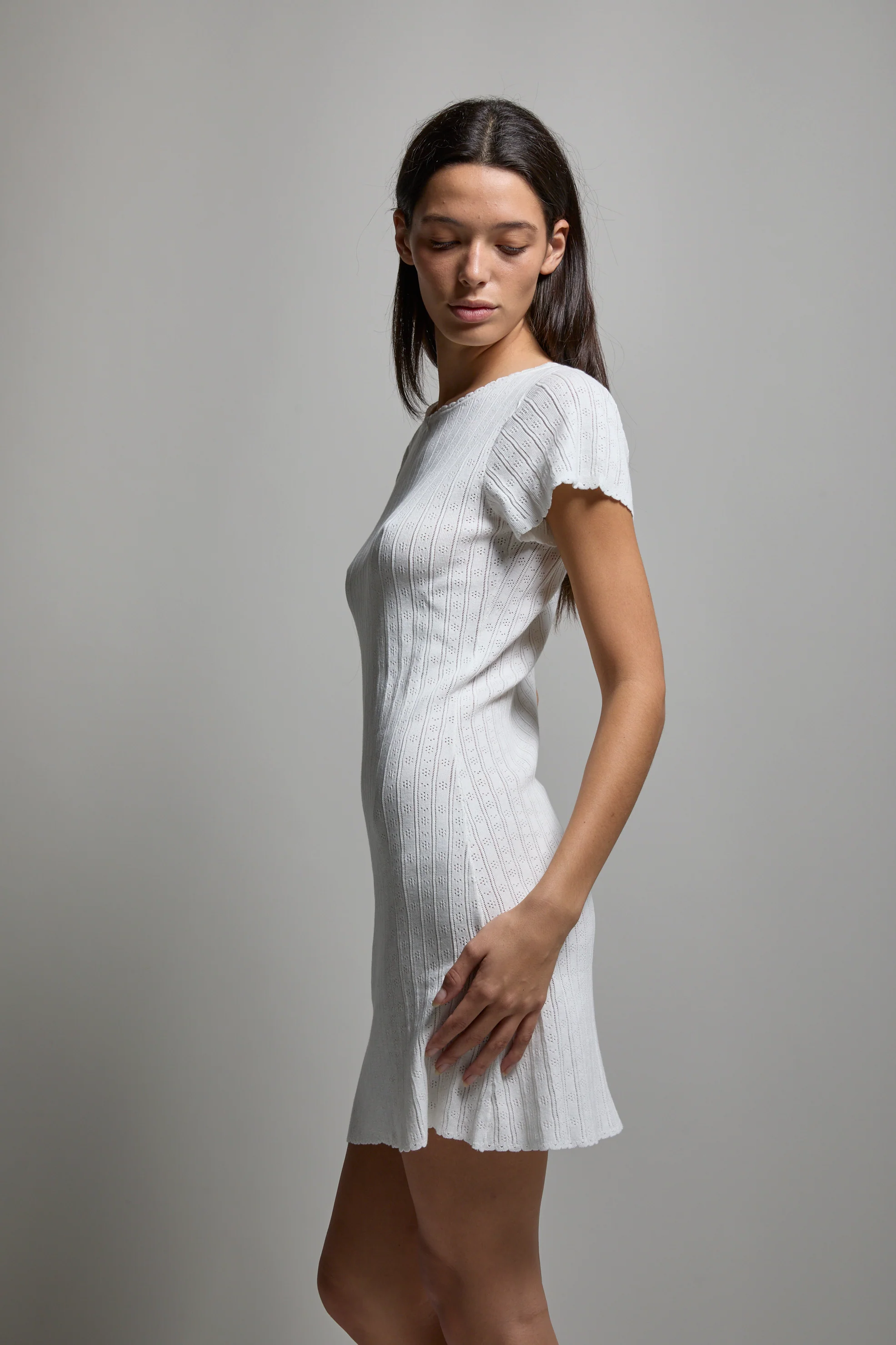 Paloma Pointelle Mini Dress - Image 3