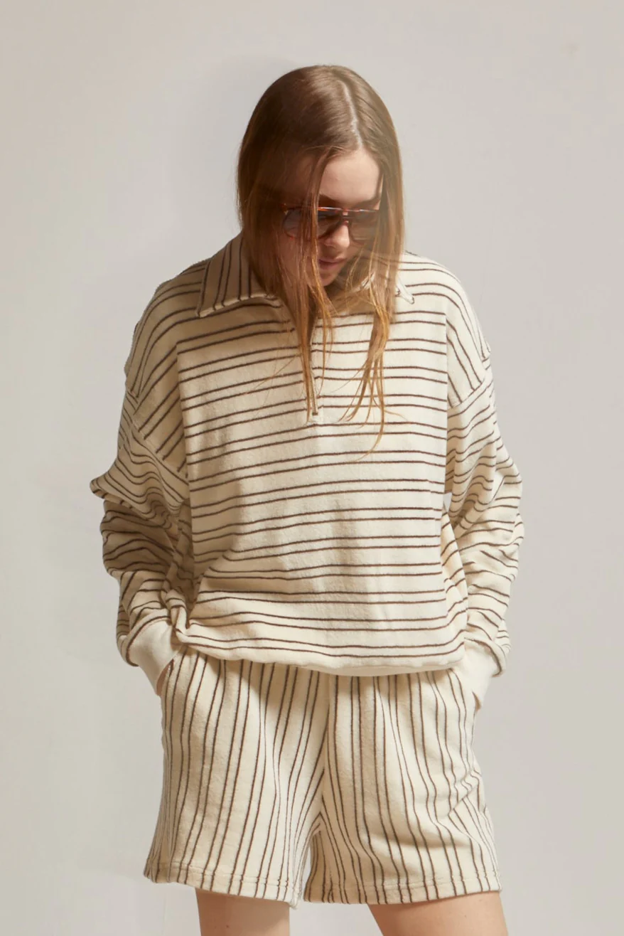 Sharon Stripe Loop Terry Short - Image 3