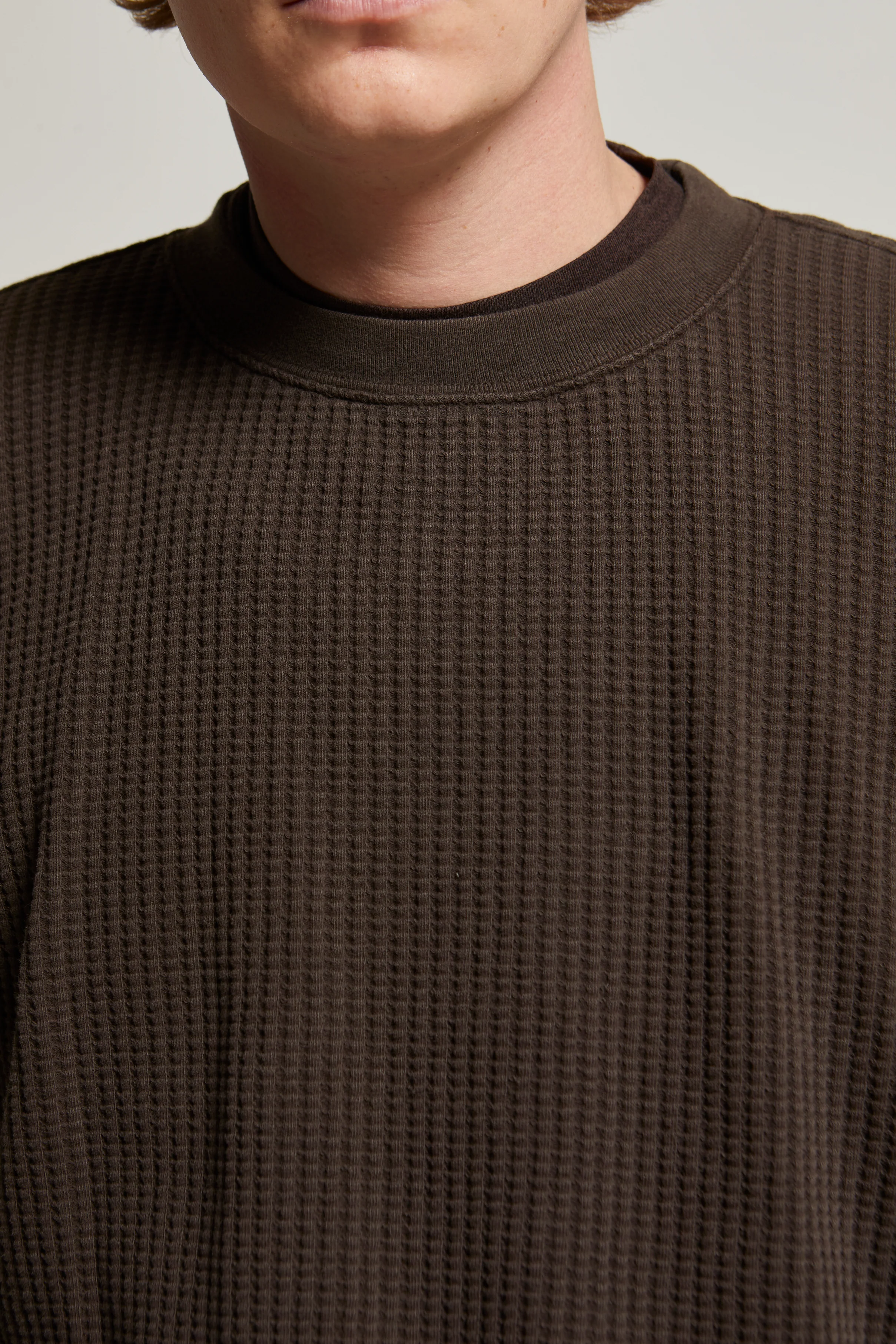 Wyatt Heritage Waffle Crewneck - Image 4